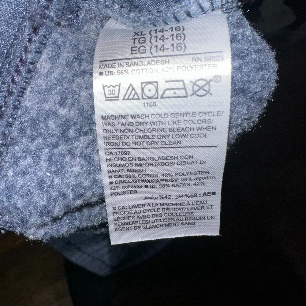 Old Navy Sweatpants Boys XL Black Fleece‎ Regular Fit Elastic Waist Tapered Leg